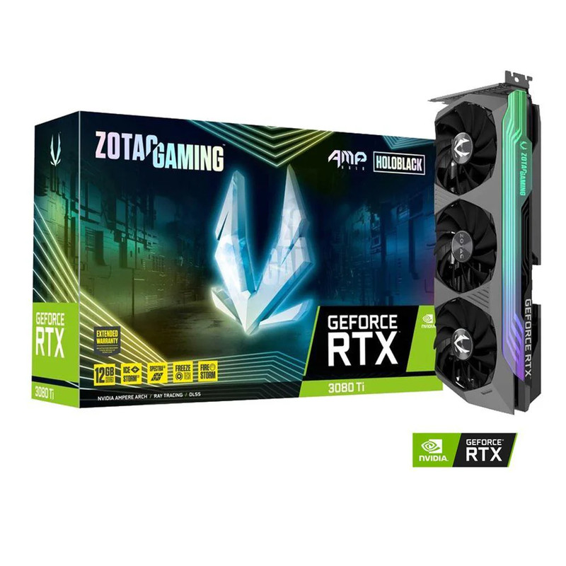 Zotac Gaming GeForce RTX 3080 Ti AMP Holo 12GB GDDR6X Graphics Card - كرت الشاشة
